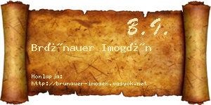 Brünauer Imogén névjegykártya